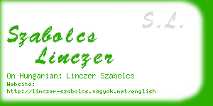 szabolcs linczer business card